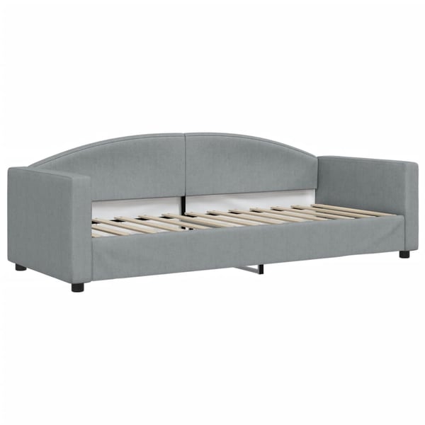 vidaXL daybed med udtræk og skuffer 80x200 cm stof lysegrå