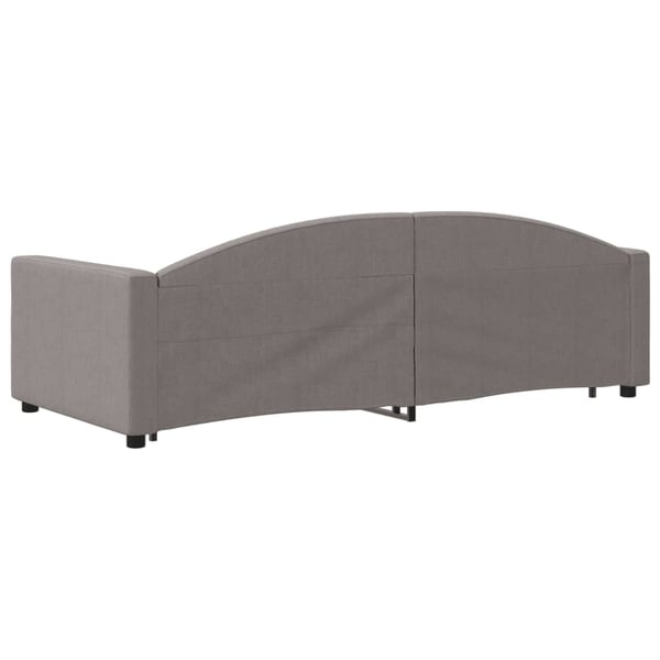 vidaXL daybed med udtræk 90x200 cm stof gråbrun