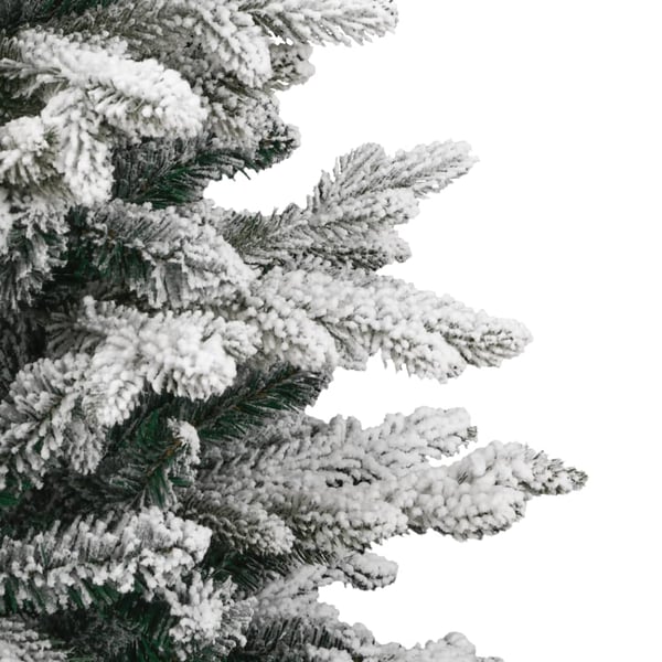 vidaXL kunstigt juletræ med sne 120 cm hængslet