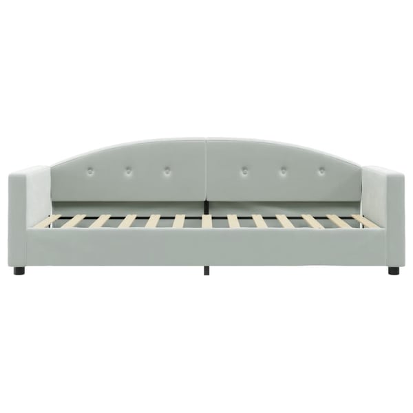 vidaXL Dagbädd med madrass ljusgrå 80x200 cm sammet