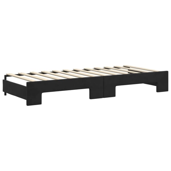vidaXL daybed med udtræk 80x200 cm velour sort