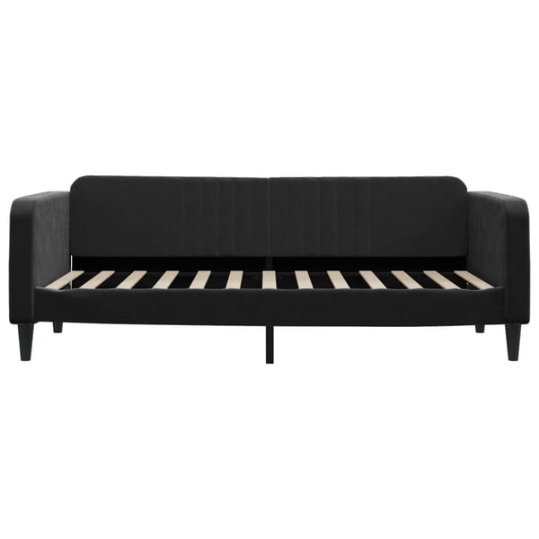 vidaXL daybed med udtræk 90x200 cm velour sort