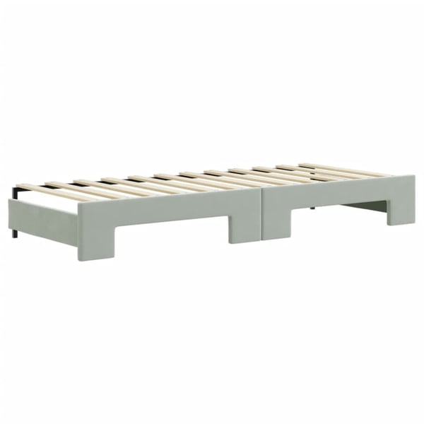 vidaXL daybed med udtræk 80x200 cm velour lysegrå