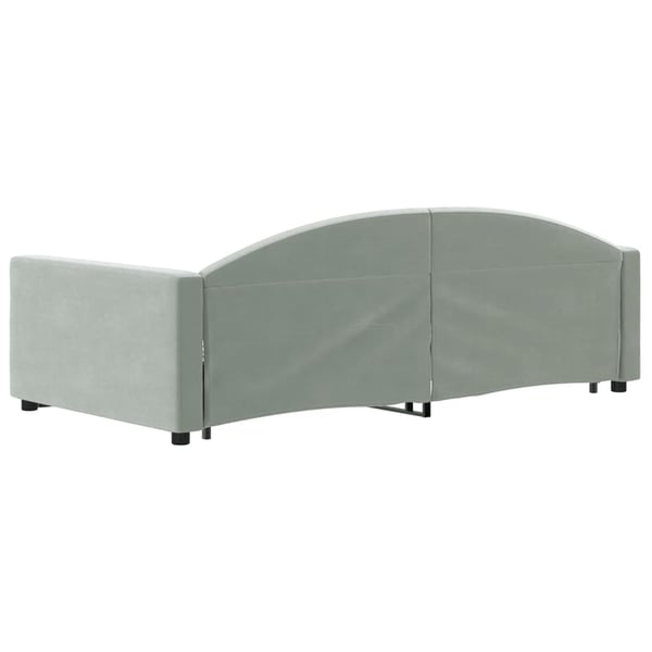 vidaXL daybed med udtræk og skuffer 90x200 cm velour lysegrå