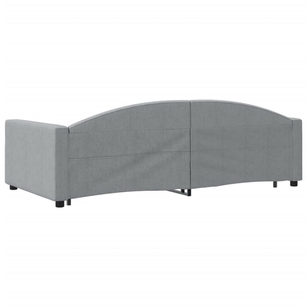 vidaXL daybed med udtræk 100x200 cm stof lysegrå