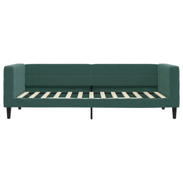 vidaXL daybed med madras 100x200 cm velour mørkegrøn