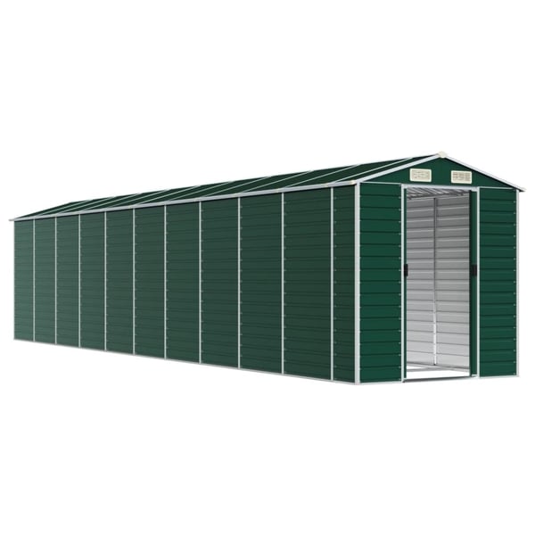 vidaXL haveskur 191x895x198 cm galvaniseret stål grøn