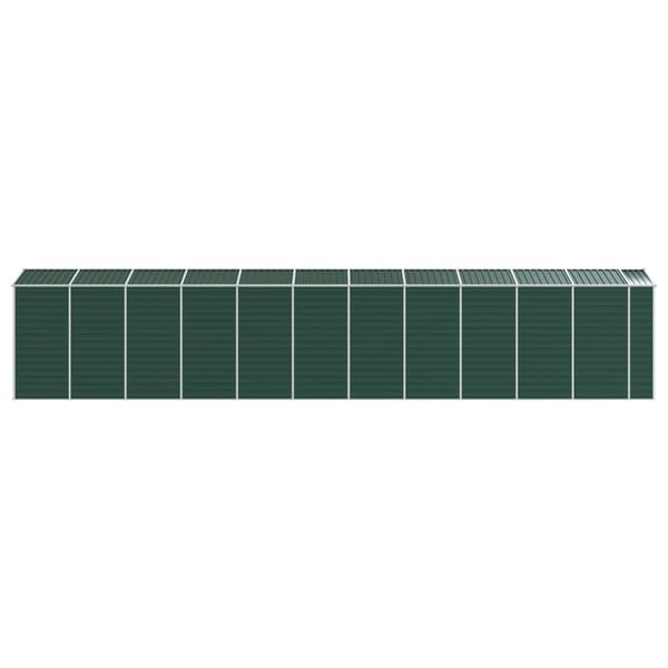 vidaXL haveskur 191x980x198 cm galvaniseret stål grøn