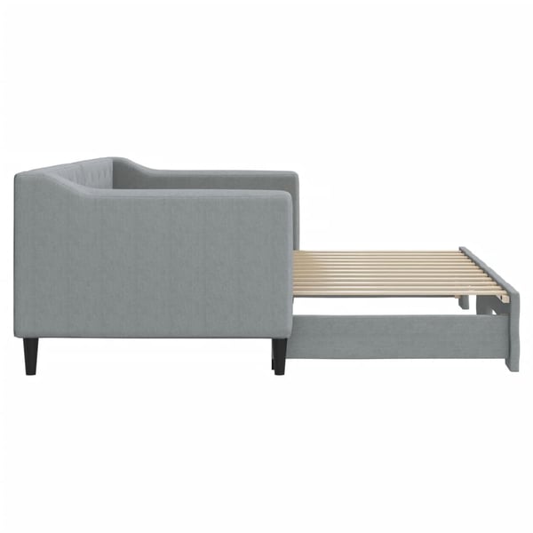 vidaXL daybed med udtræk 80x200 cm stof lysegrå