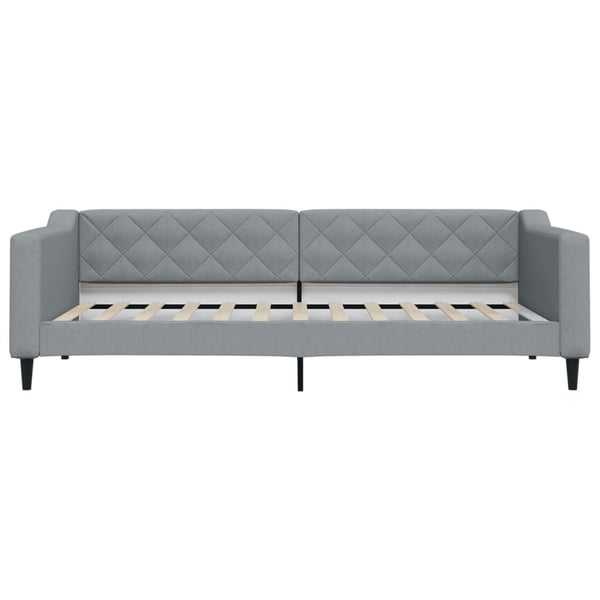 vidaXL daybed med udtræk 90x200 cm stof lysegrå