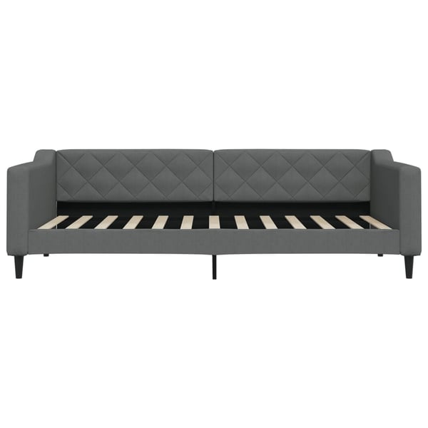 vidaXL daybed med udtræk 90x200 cm stof mørkegrå