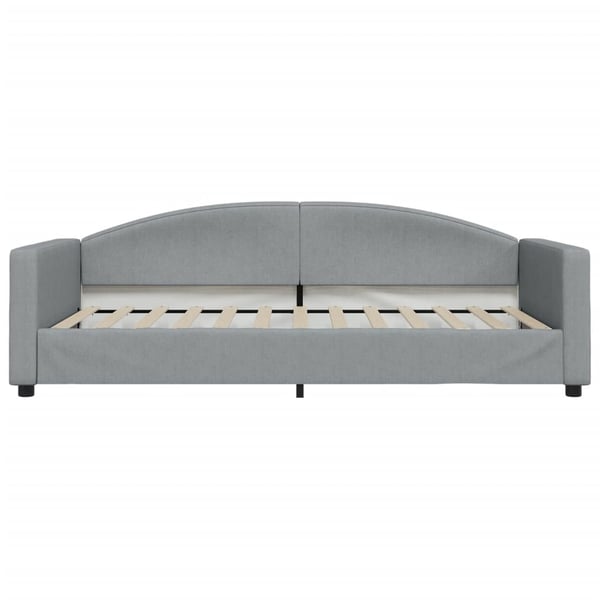 vidaXL daybed med udtræk og skuffer 100x200 cm stof lysegrå