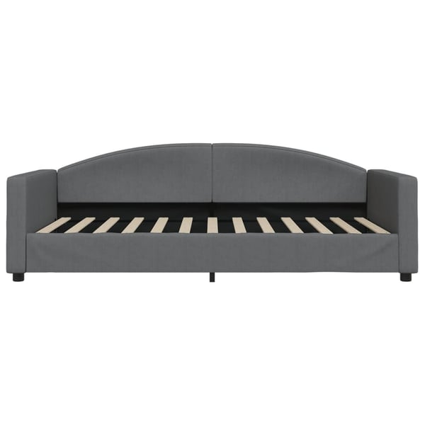 vidaXL daybed med udtræk og skuffer 100x200 cm stof mørkegrå