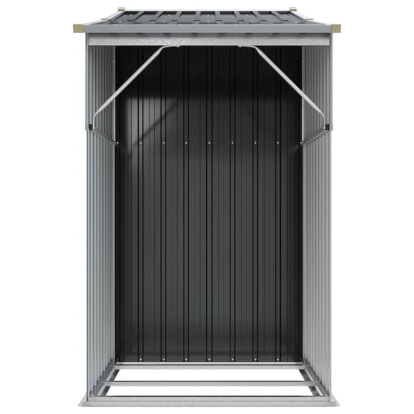 vidaXL haveskur 277x93x179 cm galvaniseret stål antracitgrå