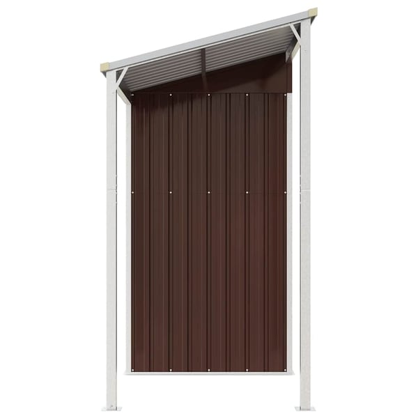 vidaXL Puutarhavaja lisäkatolla ruskea 277x110,5x181 cm teräs