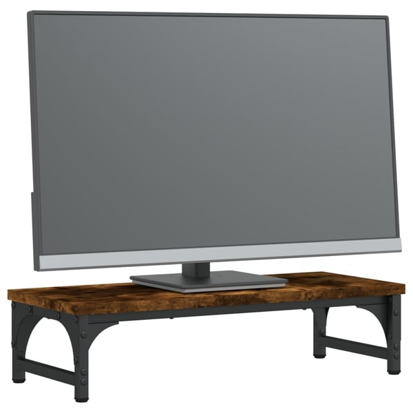 vidaXL Skjermstativ røkt eik 55x23x14 cm konstruert tre
