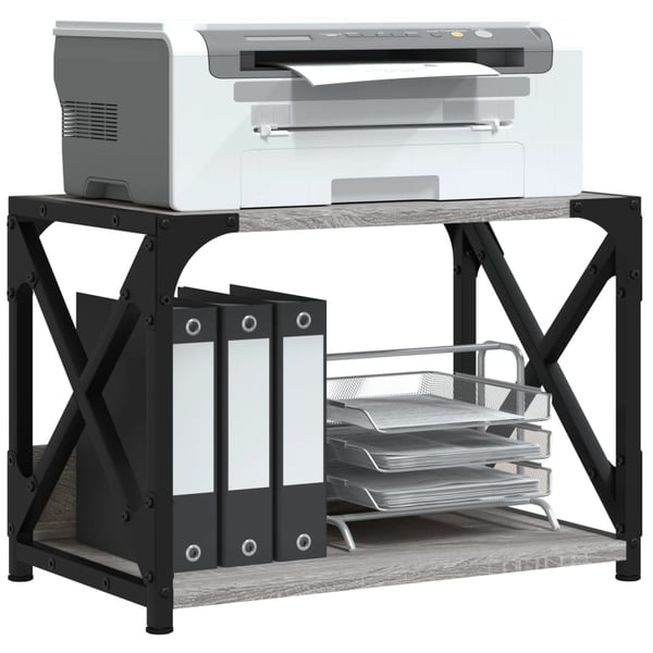 vidaXL Skriverbord 2 hyller grå sonoma 44x26x31,5 cm konstruert tre