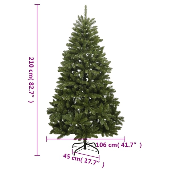 vidaXL Tekojoulukuusi saranoilla ja jalustalla vihreä 210 cm