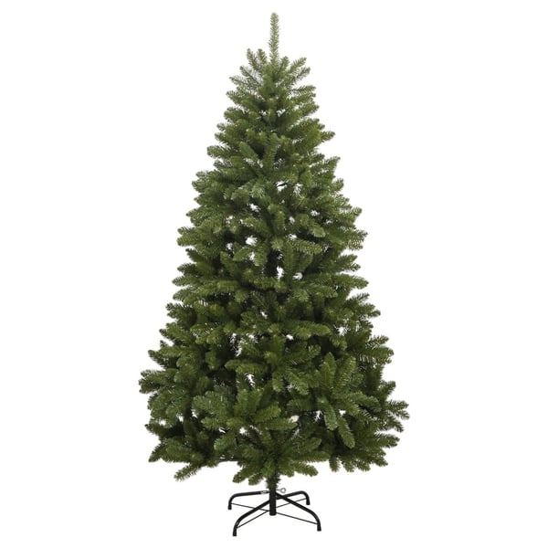 vidaXL Tekojoulukuusi saranoilla ja jalustalla vihreä 210 cm