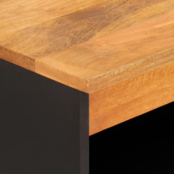 vidaXL TV-benk brun og svart 60x33,5x75 cm heltre mango