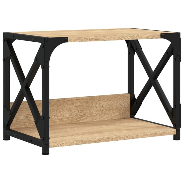 vidaXL printerstativ 2 hylder 44x26x31,5 cm konstrueret træ sonoma-eg