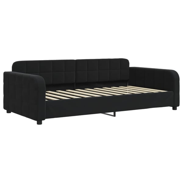 vidaXL daybed med madras 90x200 cm velour sort