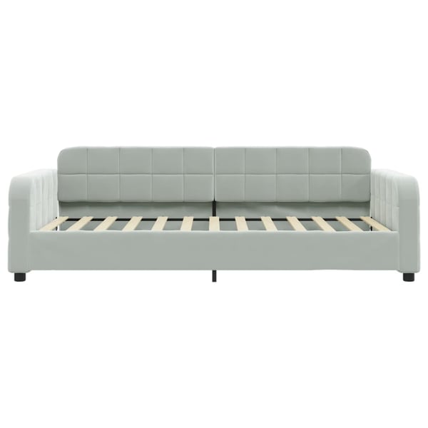 vidaXL daybed med udtræk 80x200 cm velour lysegrå