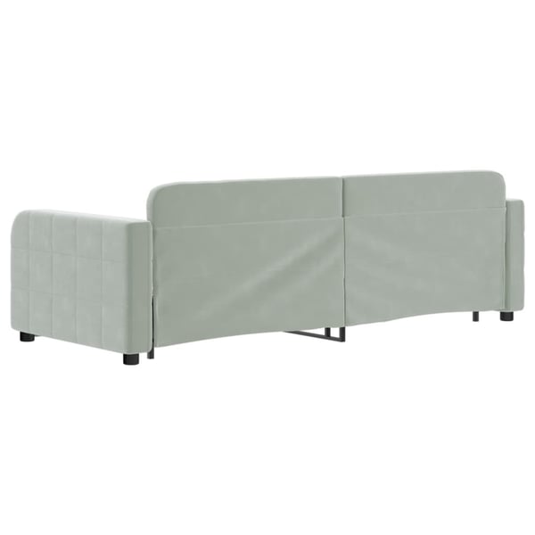 vidaXL daybed med udtræk 80x200 cm velour lysegrå