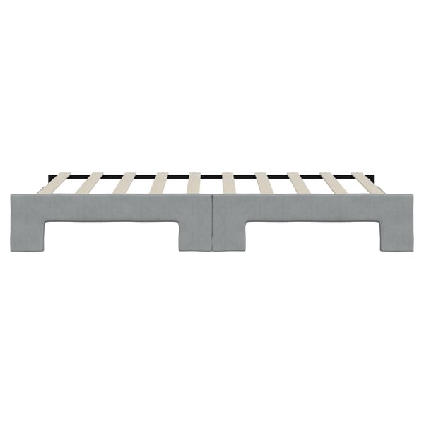 vidaXL daybed med udtræk 90x190 cm stof lysegrå