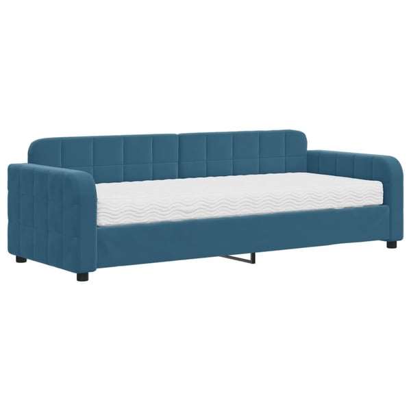 vidaXL daybed med madras 80x200 cm velour blå