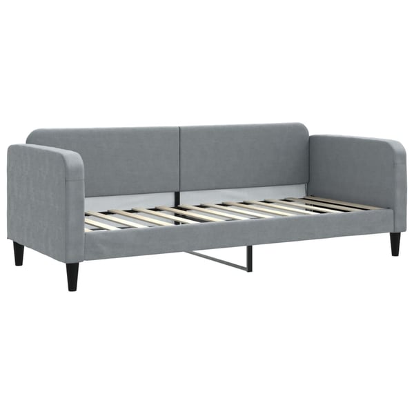 vidaXL daybed med udtræk 80x200 cm stof lysegrå