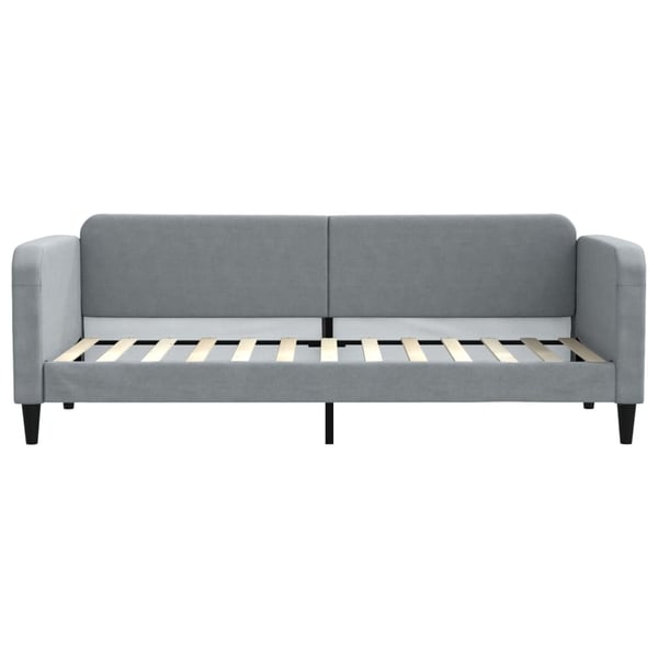 vidaXL daybed med udtræk 80x200 cm stof lysegrå