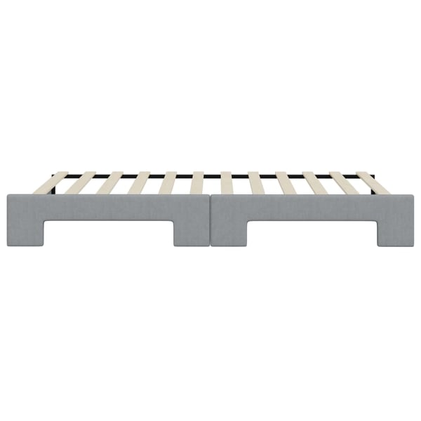 vidaXL daybed med udtræk 80x200 cm stof lysegrå
