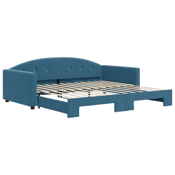 vidaXL daybed med udtræk 100x200 cm velour blå