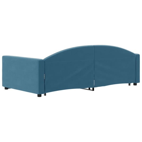vidaXL daybed med udtræk 100x200 cm velour blå