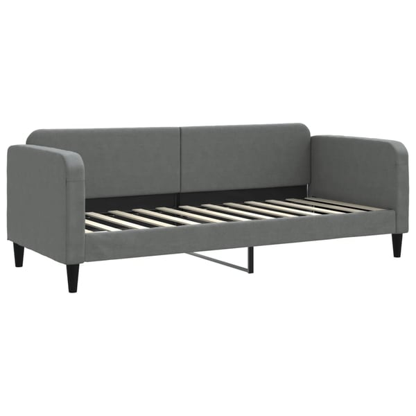 vidaXL daybed med udtræk og madras 80x200 cm stof mørkegrå
