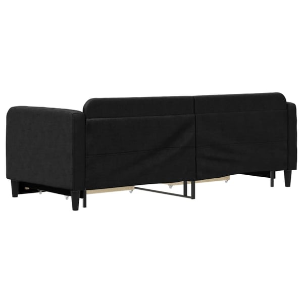 vidaXL daybed med udtræk og skuffer 80x200 cm stof sort
