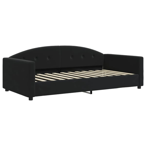 vidaXL daybed med udtræk 100x200 cm velour sort