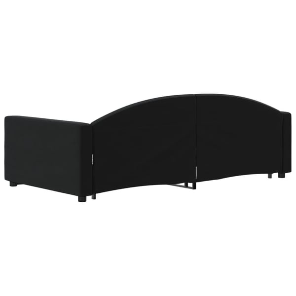 vidaXL daybed med udtræk 100x200 cm velour sort