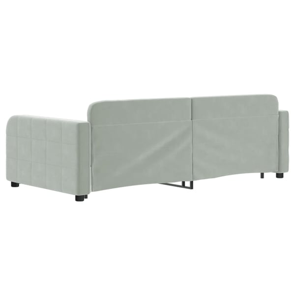 vidaXL daybed med udtræk 90x190 cm velour lysegrå