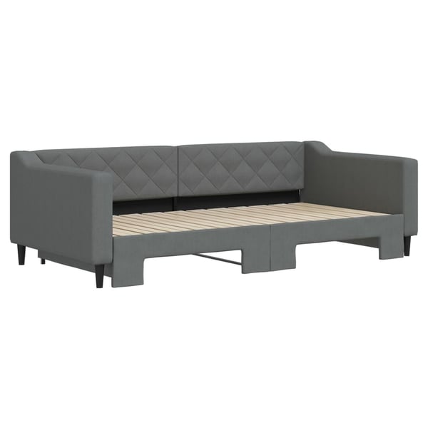 vidaXL daybed med udtræk 100x200 cm stof mørkegrå