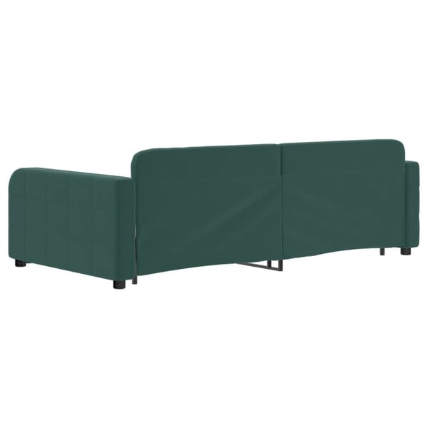 vidaXL daybed med udtræk 100x200 cm velour mørkegrøn