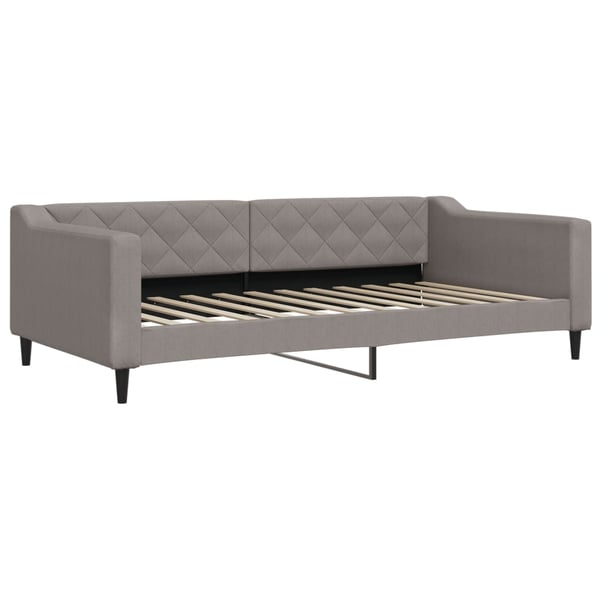 vidaXL daybed med udtræk 100x200 cm stof gråbrun