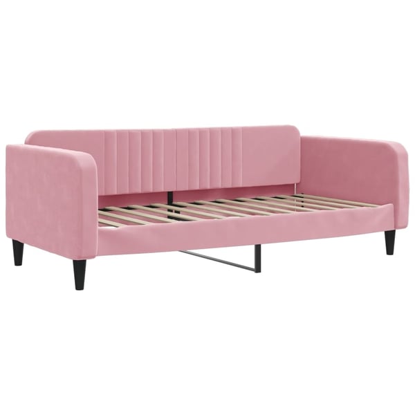 vidaXL daybed med madras 100x200 cm velour pink
