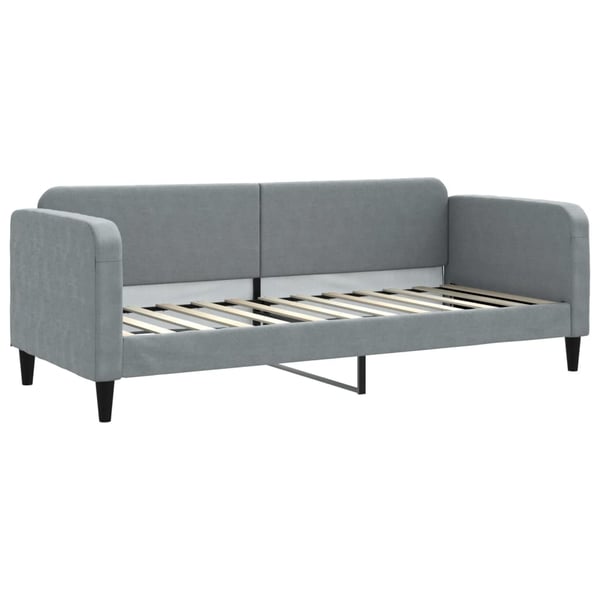 vidaXL daybed med udtræk og skuffer 80x200 cm stof lysegrå