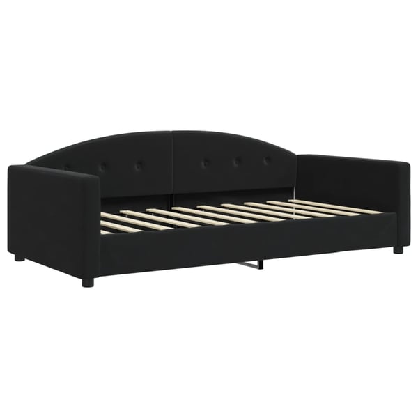 vidaXL daybed med udtræk 90x190 cm velour sort