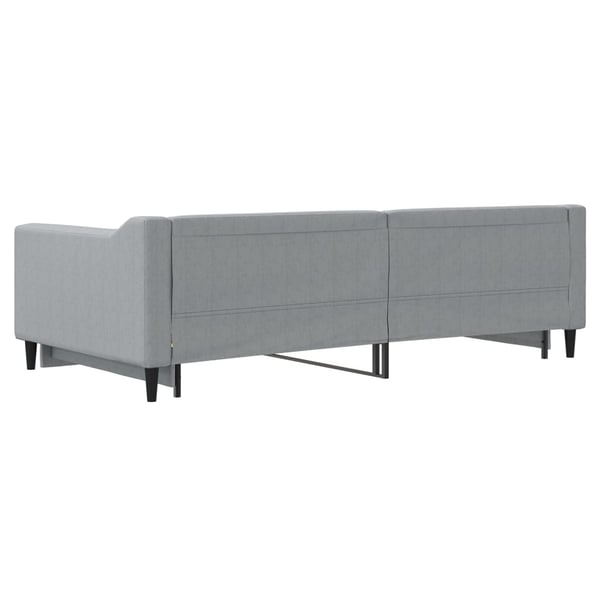 vidaXL daybed med udtræk 100x200 cm stof lysegrå