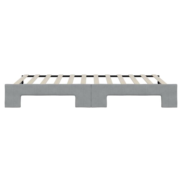 vidaXL daybed med udtræk 100x200 cm stof lysegrå
