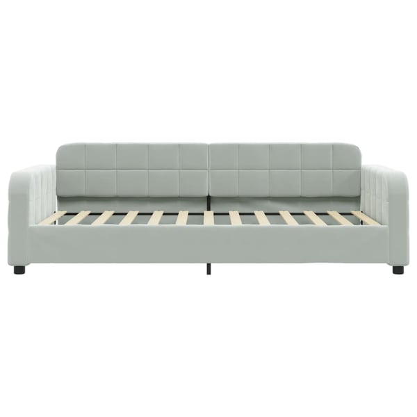 vidaXL Dagbädd utdragbar ljusgrå 100x200 cm sammet