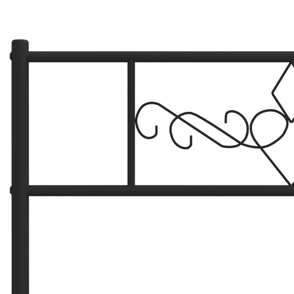 vidaXL Sengeramme i metall med sengegavl svart 180x200 cm